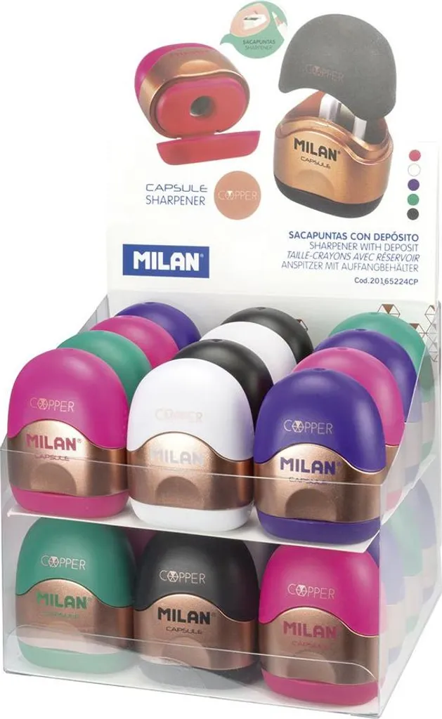 Milano Espositore 24 Capsule Temperamatite Rame Multicolore