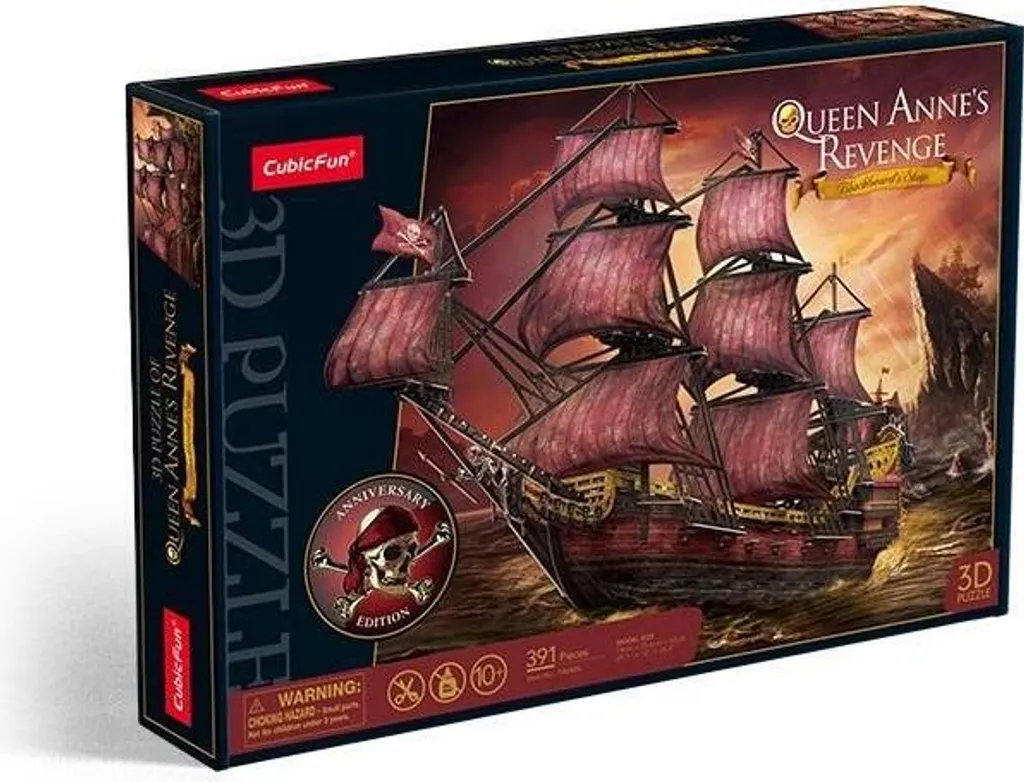 Maquette Queen Anne's Revenge 3D Version Jubilee avec Détails Précis 68cm