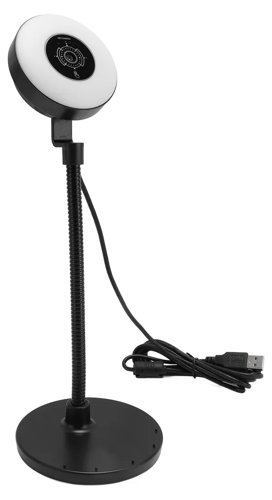 Webcam 8 Mpx Autofocus avec éclairage LED et support télescopique