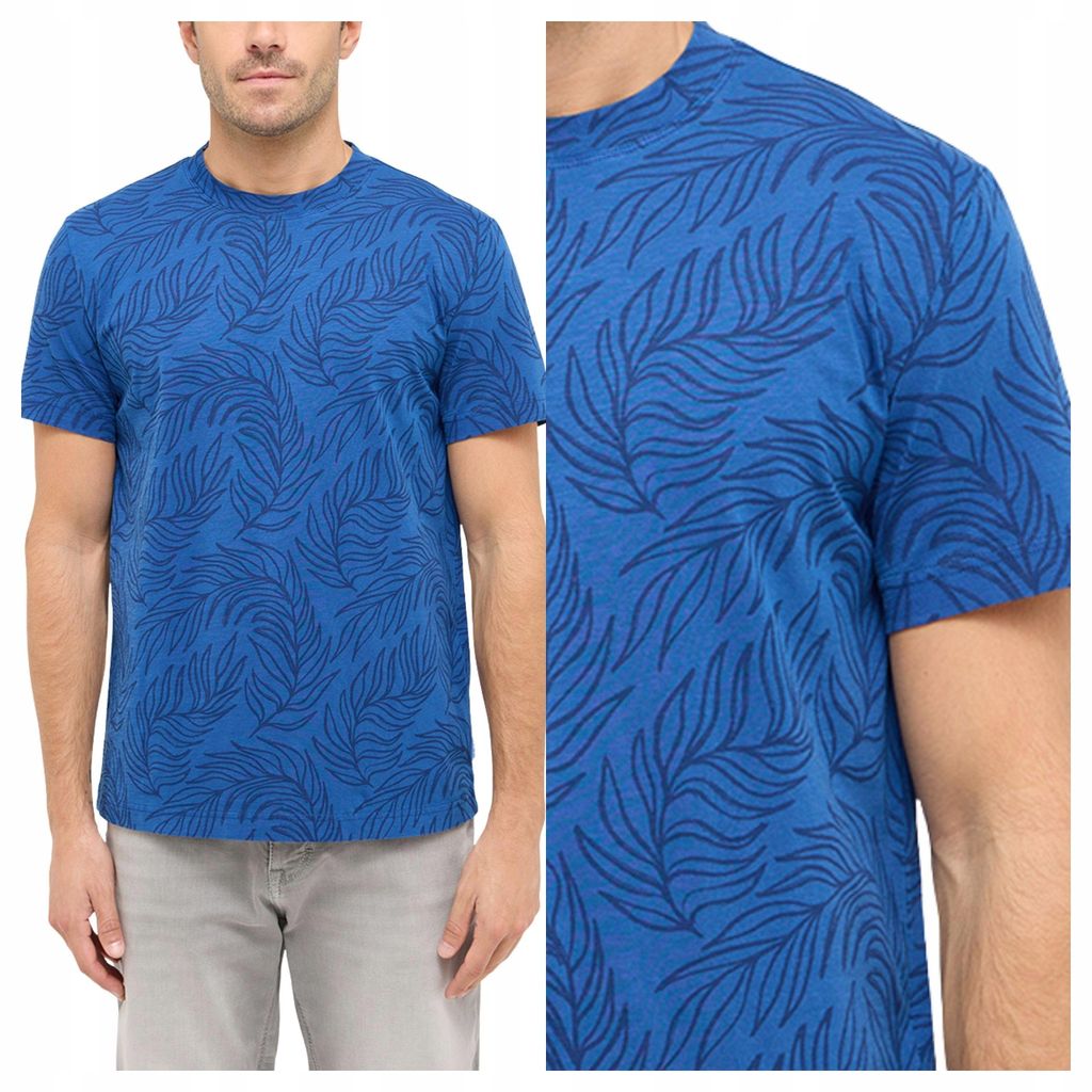 Mustang | Herren-T-Shirt Austin Painted Palms, Baumwolle, normale Passform, Größe M