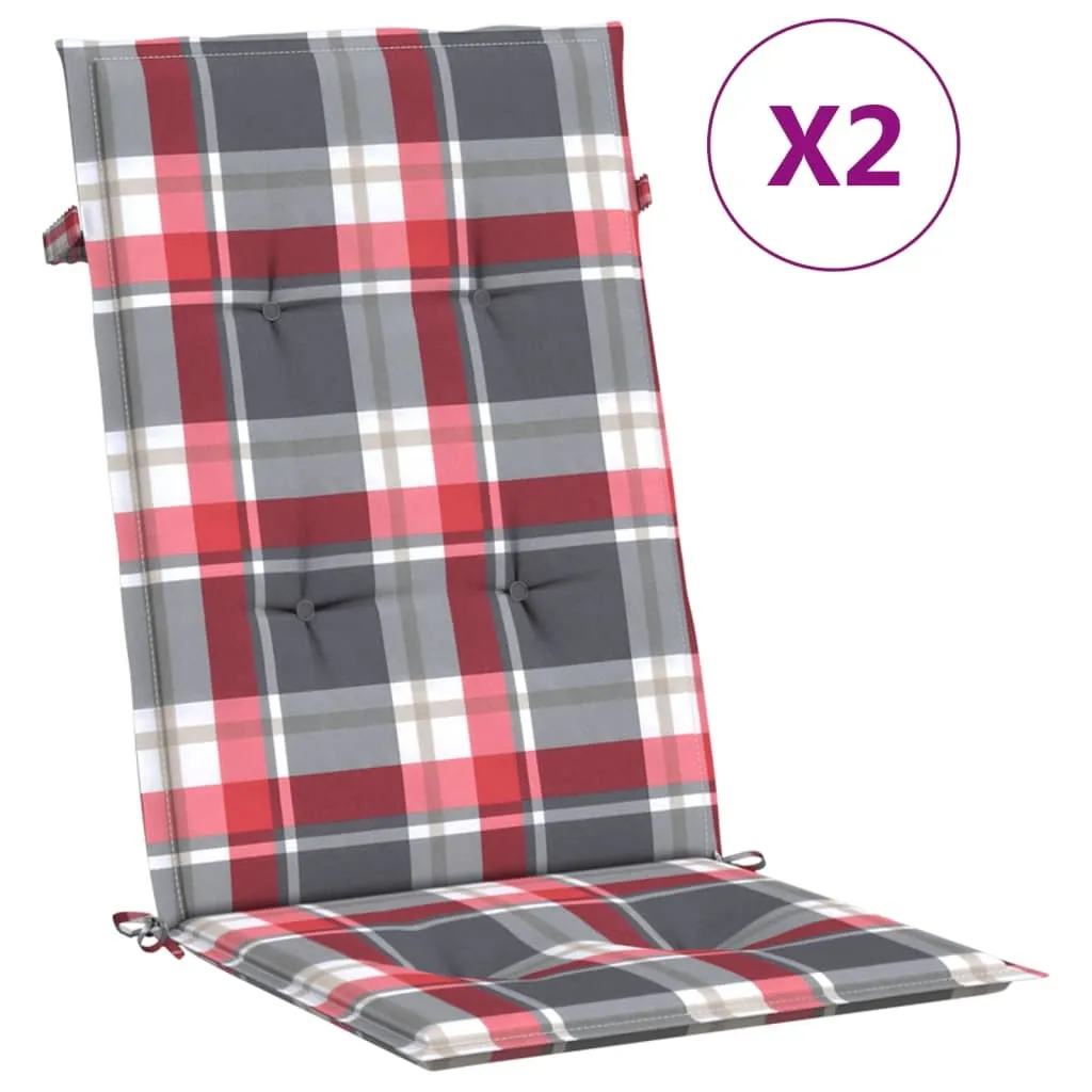 vidaXL Cuscini Sedie Giardino Schienale Alto 120x50x3 Set 2 Pezzi