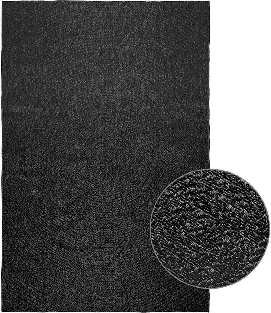 Teppich ZIZUR Anthrazit 160x230cm Jute-Optik Indoor und Outdoor