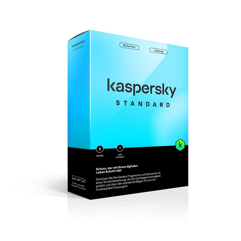 Kaspersky Standard Anti-Virus 2025 / 5 Geräte / 1 Jahr / PKC