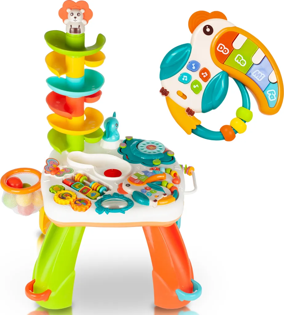 MalPlay Table de Jeux Musicale Bébé avec Sons d'Animaux et Clés 18 Mois+