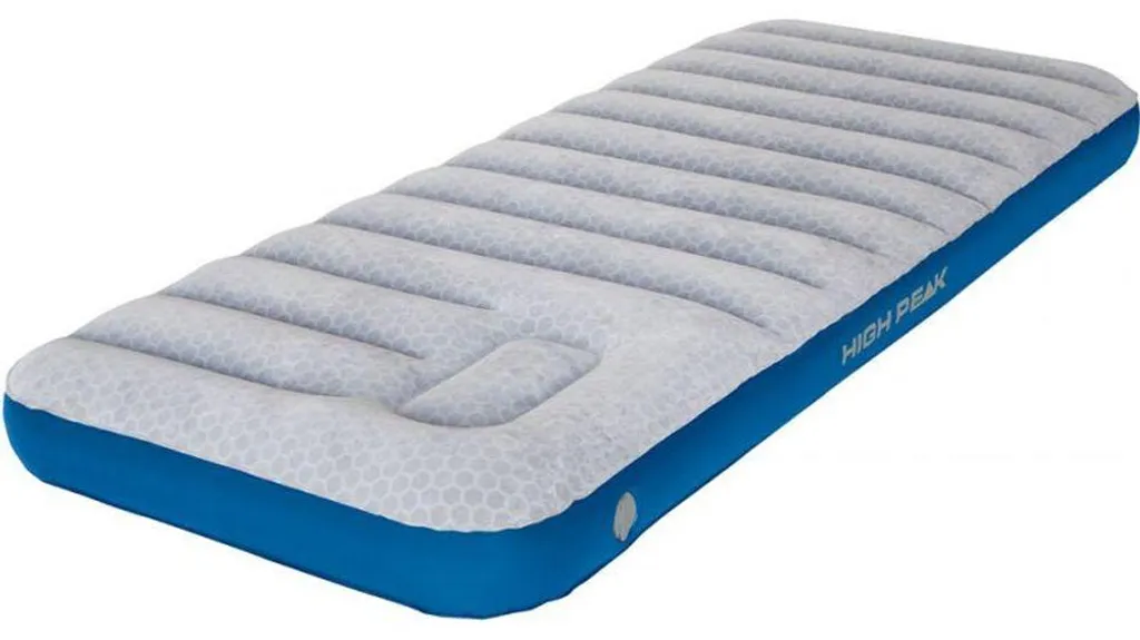 Matelas gonflable High Peak velours PP8032 extra long bleu et gris