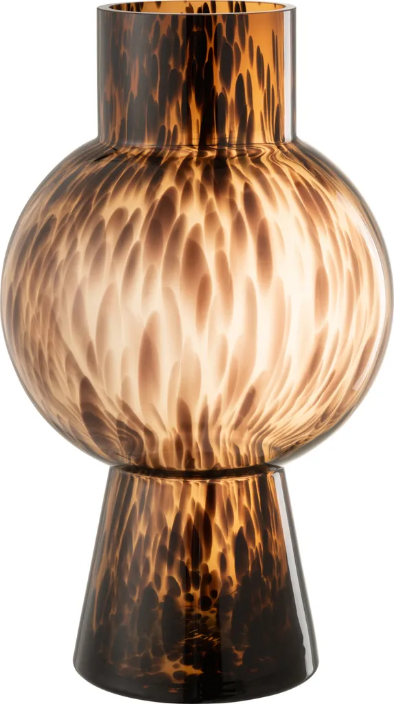 Vase Boule Stable en Verre Marron - Solution Déco Durable et Chic