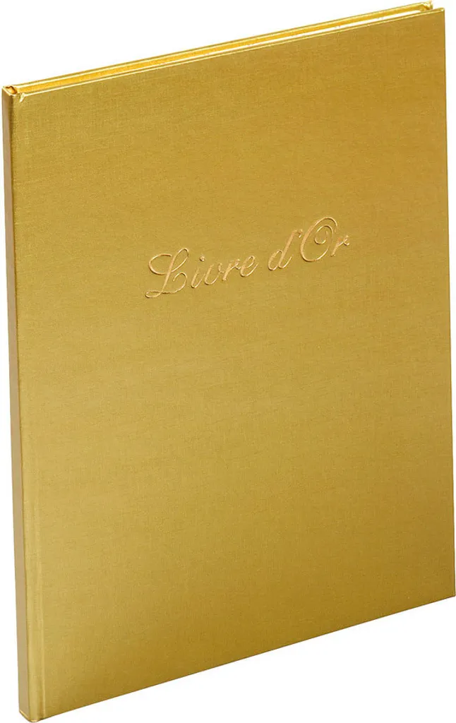 Double Livre d'Or Exacompta 4989E Doré 100 Pages 27x22 cm Haute Qualité