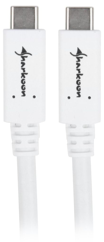 USB 3.2 Gen 2 Kabel, USB-C Stecker > USB-C Stecker (weiß, 0,5 Meter)