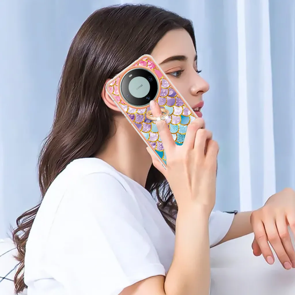 AKABEILA Custodia per Huawei Mate 60 Cover Anello Dito Grip