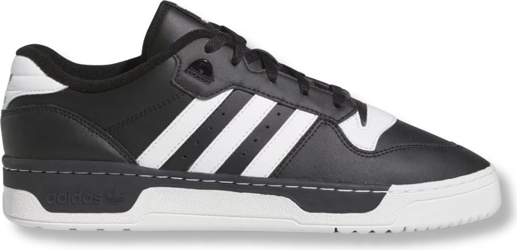 Männer Adidas Rivalry Low Leder Turnschuhe schwarz 44 2/3