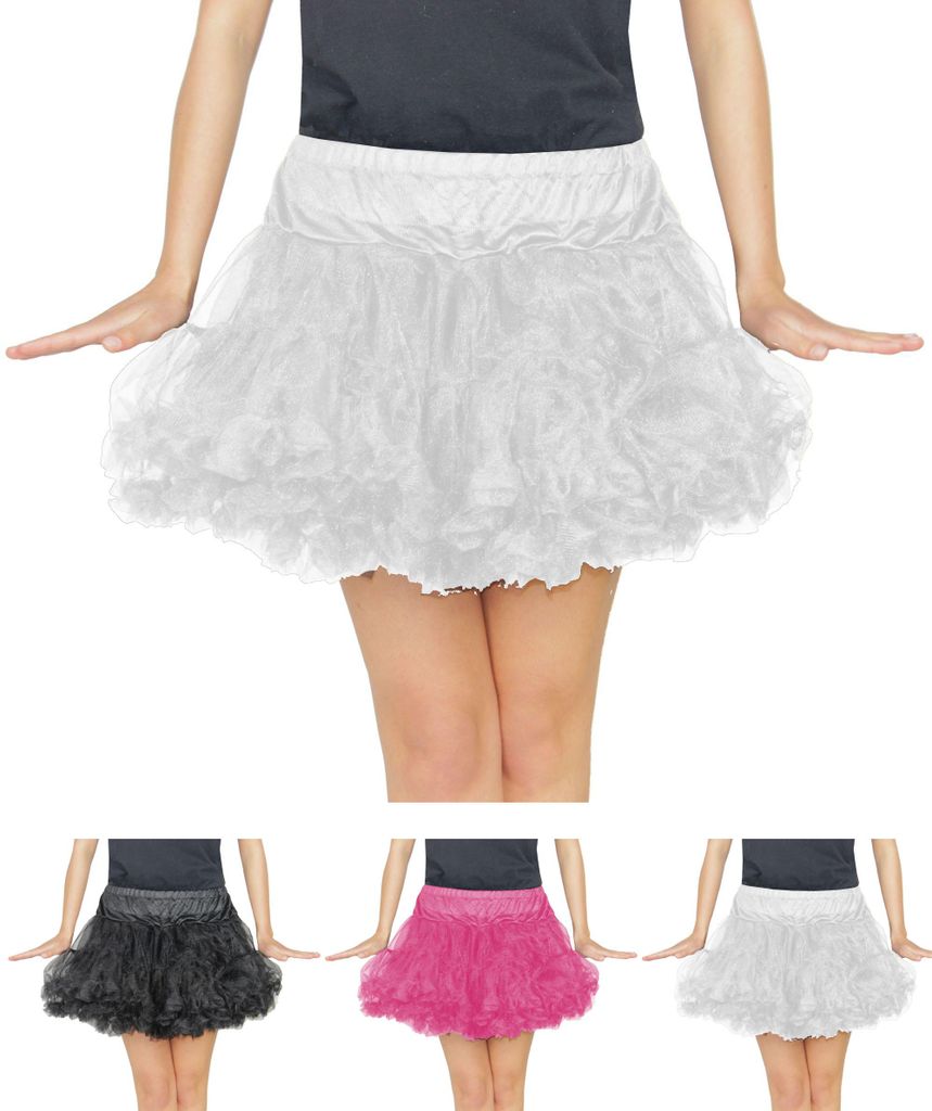 weißes Damen Tutu für Ballet Fasching Karneval Tüll Rock Produktbild 