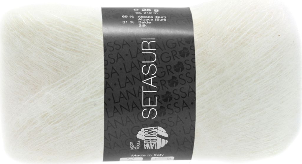 Lana Grossa SETASURI 25 g feines Lace-Garn aus Alpaka und Produktbild 
