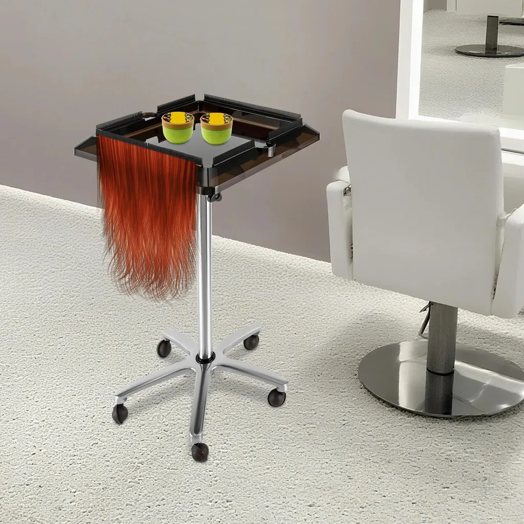 Support perruques professionnel en métal avec plateau de rangement - 8