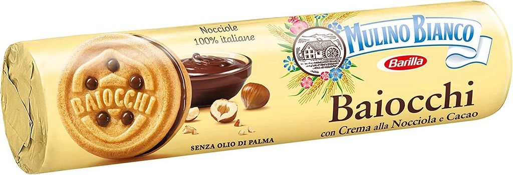 6x Mulino Bianco Baiocchi tube schoko reigel Kekse mit Schokolade 168gr snack