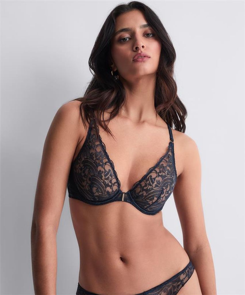 Aubade Satin Memories Triangel Beugel Bh 5CN12 Deep Sea - größe 75 / F