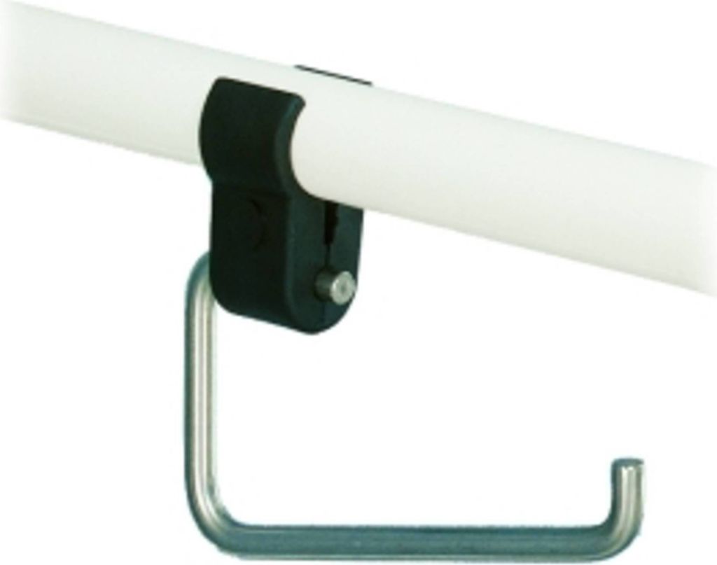 Toilettenpapierhalter f.,Stützklappgriffe Edelstahl, Produktbild 