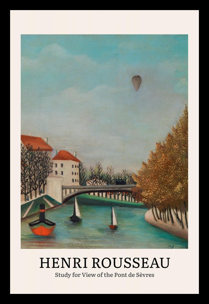 Plakat 20x30cm Design Pont de Sèvres, Rousseau Vintage für das Wohnzimmer