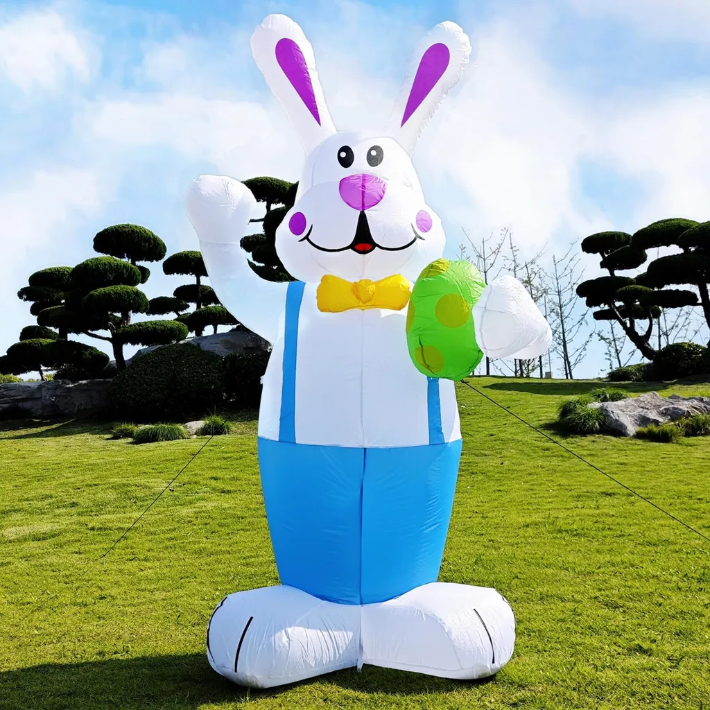 Lapin de Pâques Gonflable Autogonflant 1m90 - Installation Express - 7