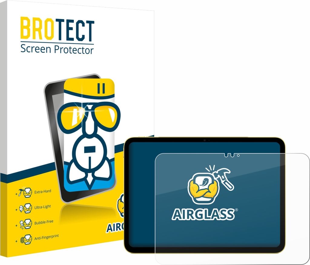 BROTECT Schutzglas für Apple iPad Air 11" M3 WiFi 2025 Schutzfolie Panzer Folie Glas Display Schutz klar