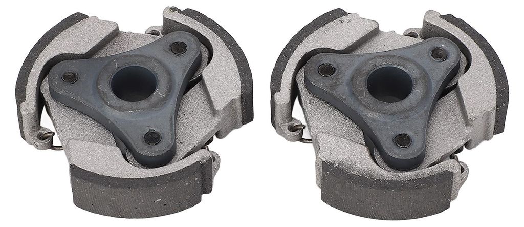 2 Stück 3-Backen-Fliehkraftkupplungsscheiben aus Metalllegierung mit verbesserter Handhabung für 49cc Pocket Pit Quad Dirt Bike ATV