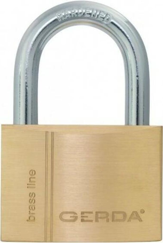 Messing-Vorhängeschlösser (2 Stk.) GERDA BRASS LINE KMZ S60, gleichschließend, Blister