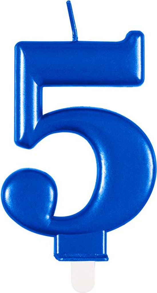 Kerzenzahl Blau #5