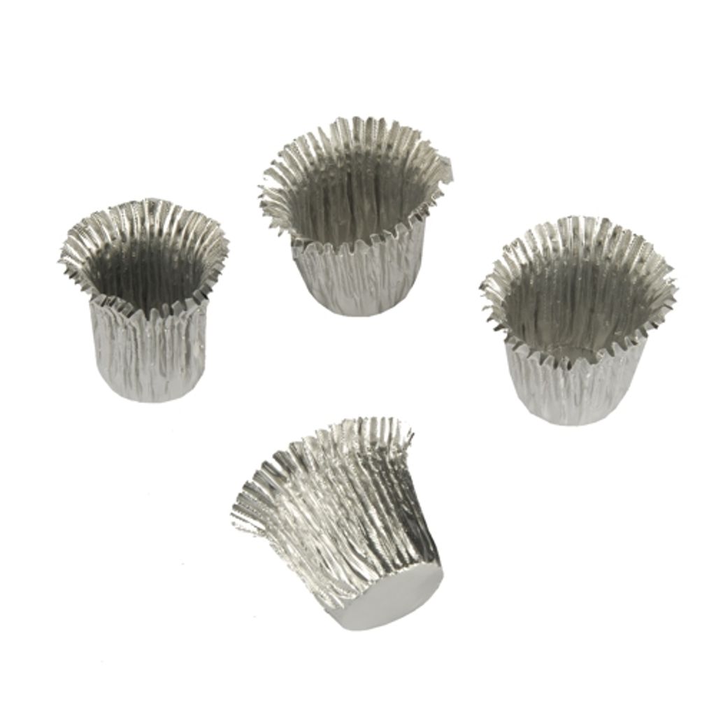 18 Kerzenhülsen Ø 1,9 cm · 2,7 cm silber Produktbild 