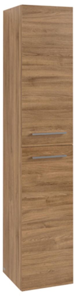 Villeroy & Boch Avento Hochschrank, 2 Türen, Anschlag links, 350x1760x404mm, Griff chrom Glanz, A89400RH