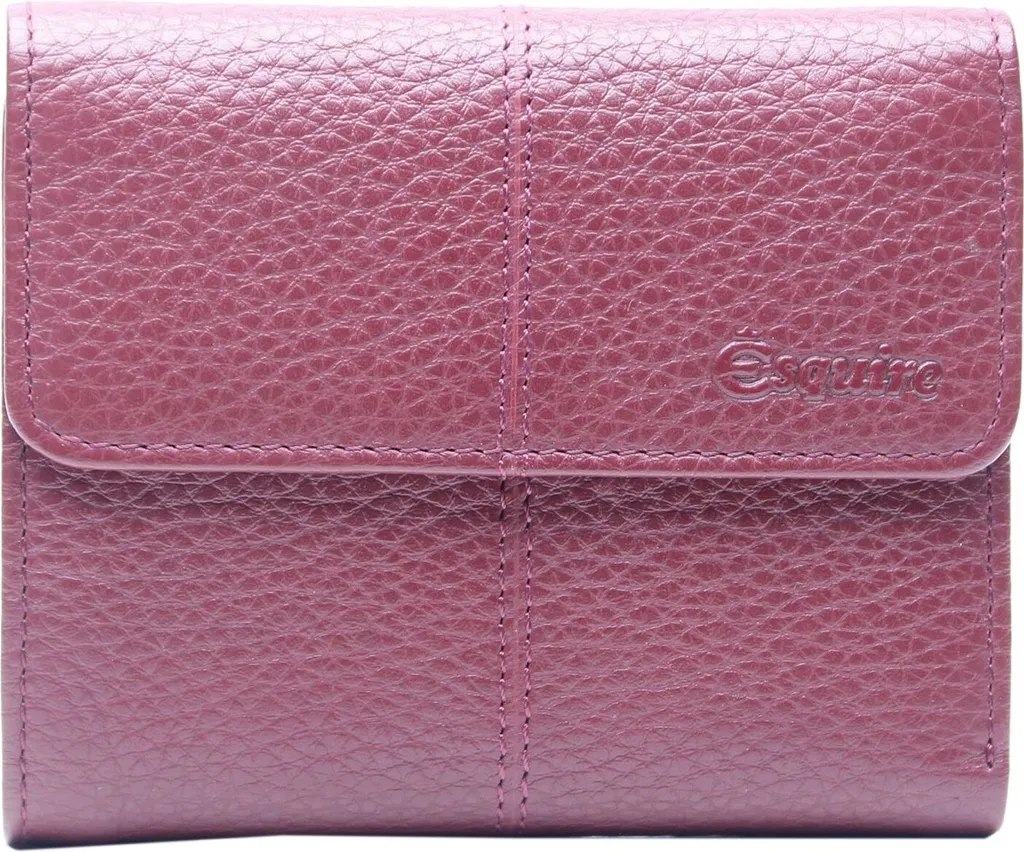 Esquire Verona Portefeuille Long Femme Rouge Foncé RFID Chic et Pratique