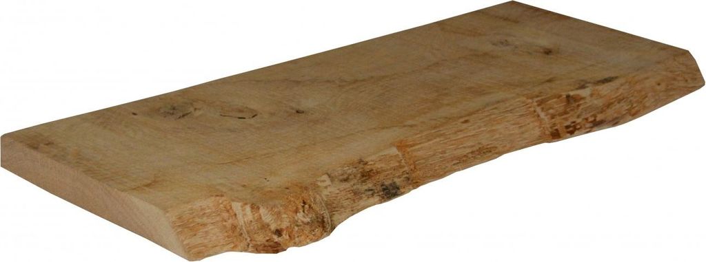 Etagère murale chêne massif naturel brut, L.60 x P.18.5 cm, Image du produit 