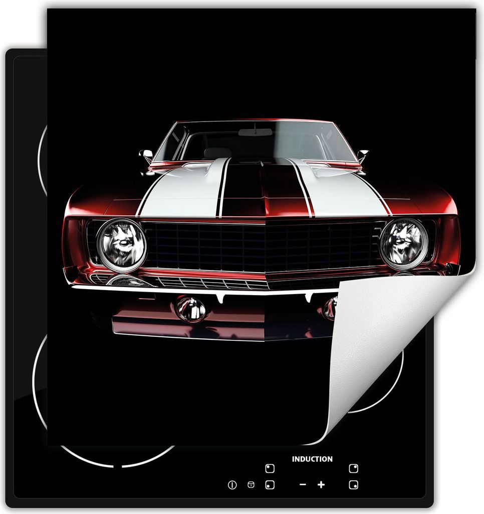 DarHaus Herdabdeckplatte 60x52 cm Anti Rutsch Matte Aufrollbar, schwarz - Auto