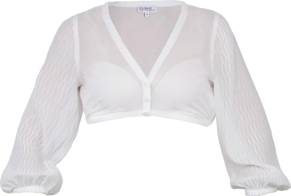 Dirndlbluse Nandlstadt 3/4-Arm weiß 40