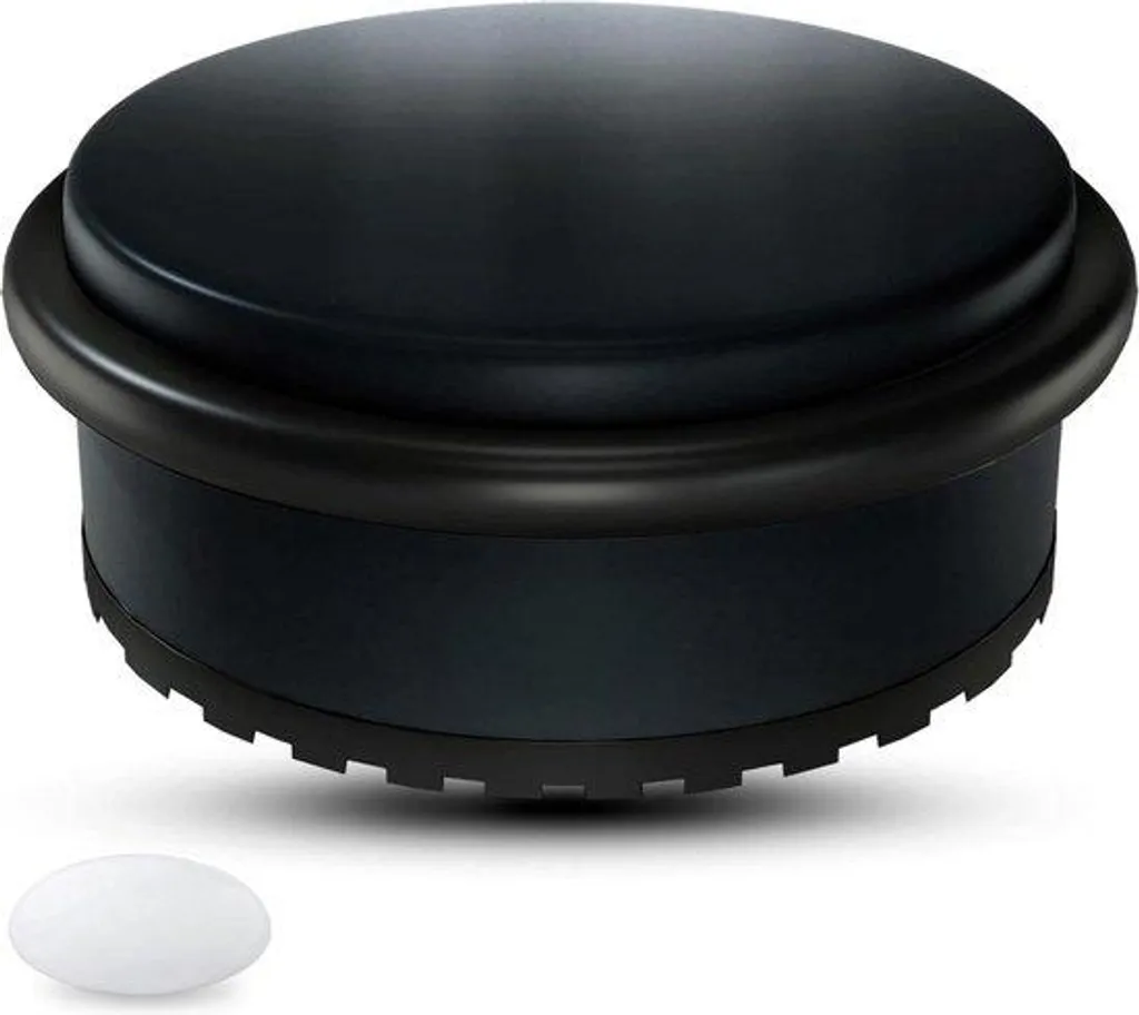 Butée de porte en acier inoxydable noir 11 kg au sol de 10 x 45 cm
