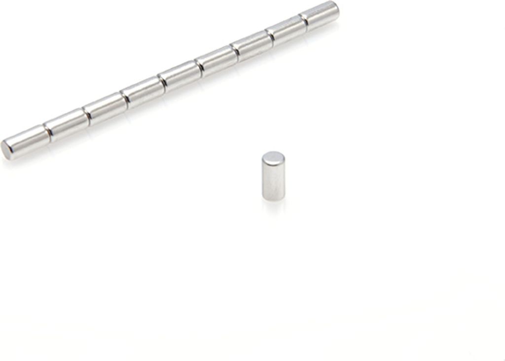 Neodymové magnety válcové 3 x 6 mm 100 kusů N38 Obrázek produktu 1