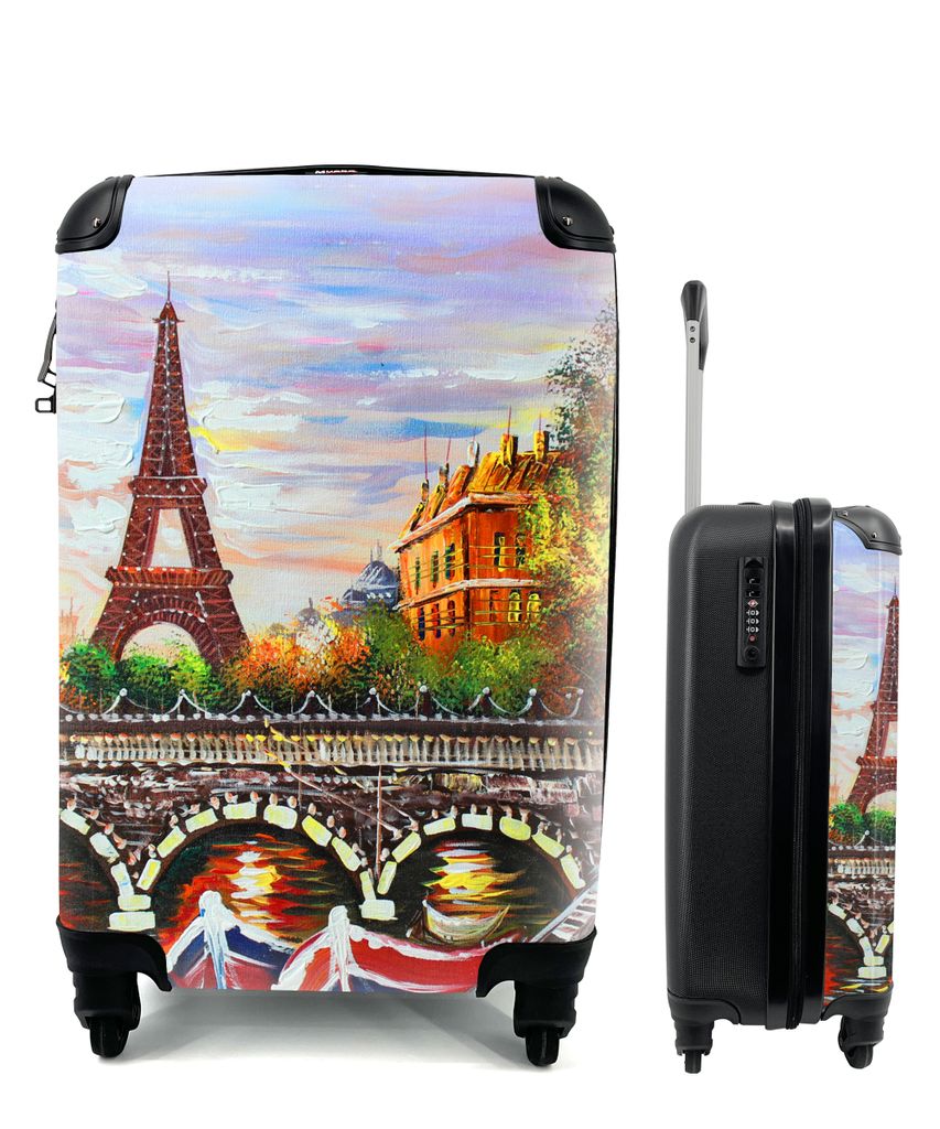 MuchoWow® Koffer Handgepäck Trolley Rollkoffer Kleine Produktbild 