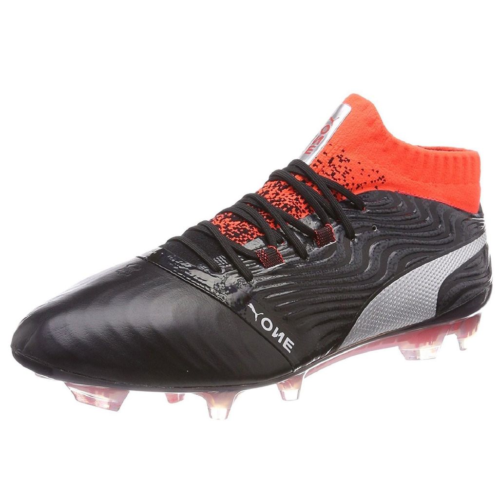 PUMA ONE 18.1 FG, Fußball, Männlich, Schwarz, Rot, Erwachsener, Muster