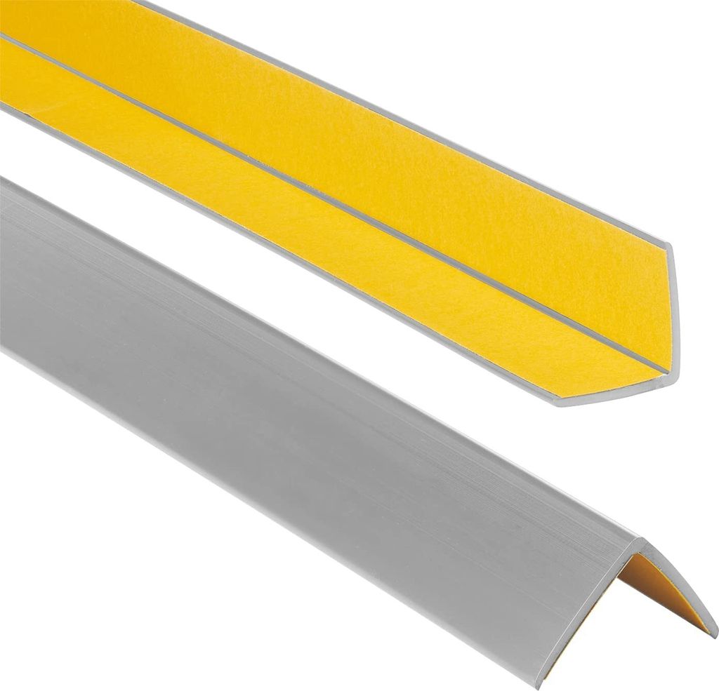 ProfiPVC Winkelprofil Selbstklebend Kunststoffwinkel aus PVC-Gummi, elastischer Kantenschutz, Eckschutzprofil, einfache Montage -30x30mm 1,50 m, Grau