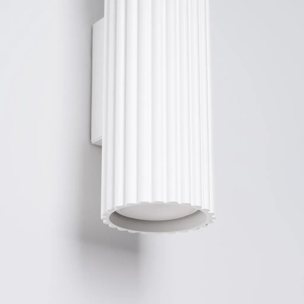 Applique murale double diffusion blanche en aluminium KARBON 30cm - 15