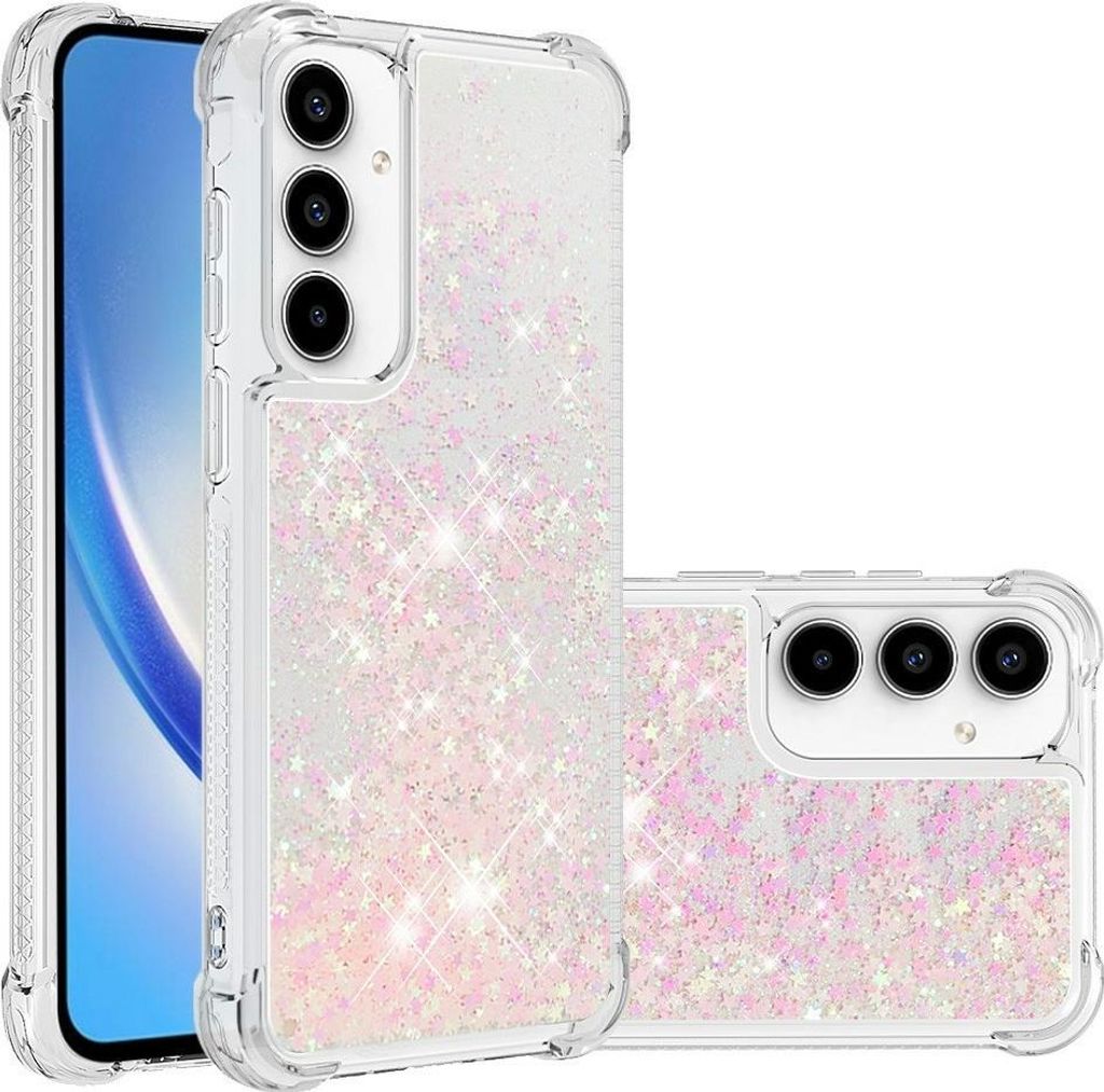 Samsung Galaxy A37 Hülle - Coverup Liquid Glitzer Back Cover - Pink