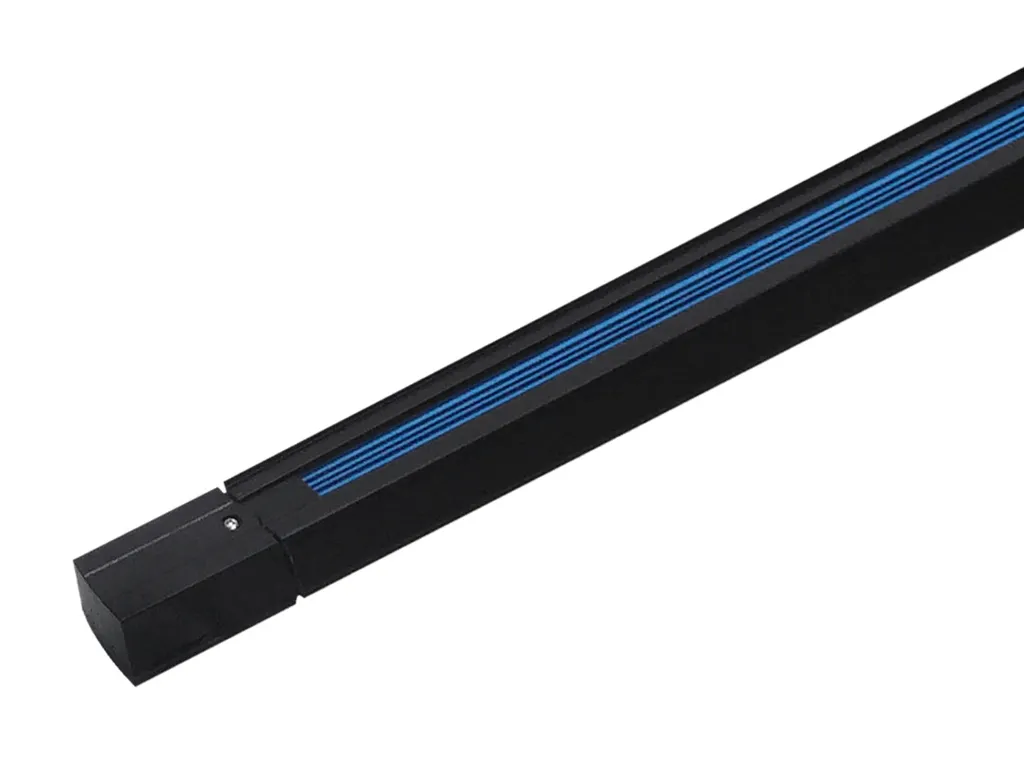 Rail de liaison triphasé noir 1m pour installation électrique propre - 2