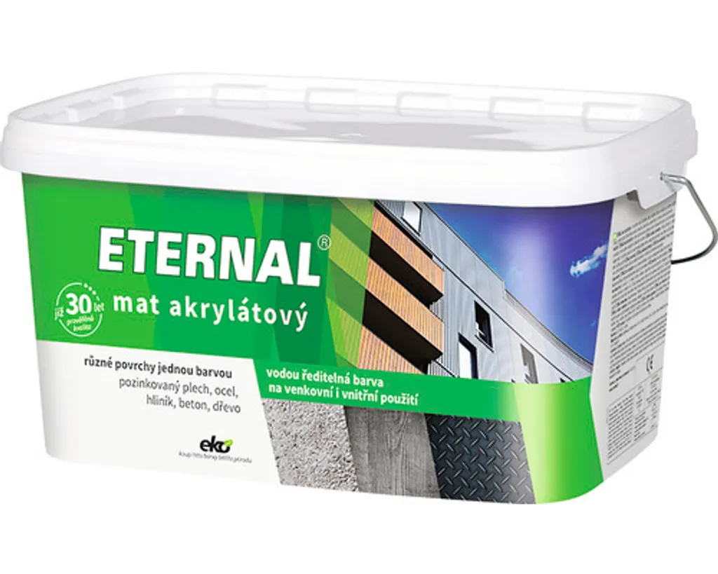 Peinture ETERNAL Gris Clair pour rénovation murs et plafonds - Mat 5 kg
