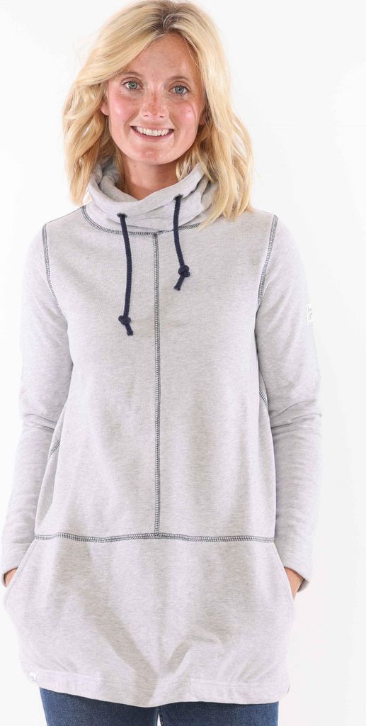 Lazy Jacks - Sweatshirt für Damen LJ334 (38 DE) (Grau meliert)