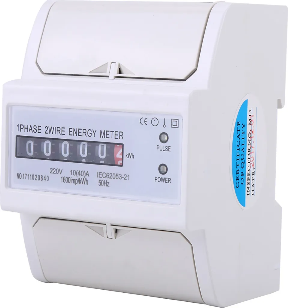 Sous-compteur électrique monophasé pour tableau modulaire rail DIN 40A