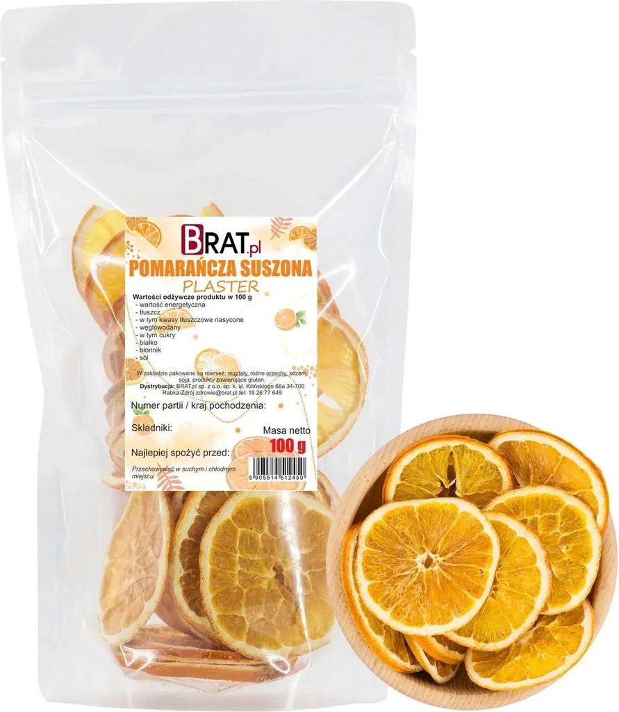 Sušený pomaranč, plátky, 100 g Obrázok produktu 