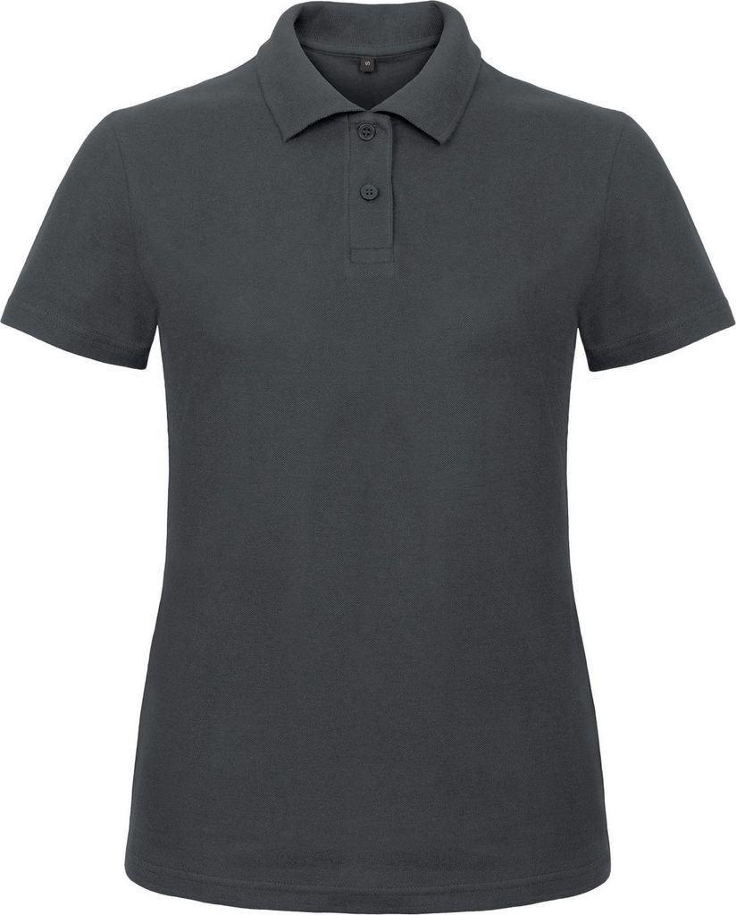 B&C Damen ID.001 Polo-Shirt / Polohemd, Kurzarm RW3525 (3XL) (Anthrazit)