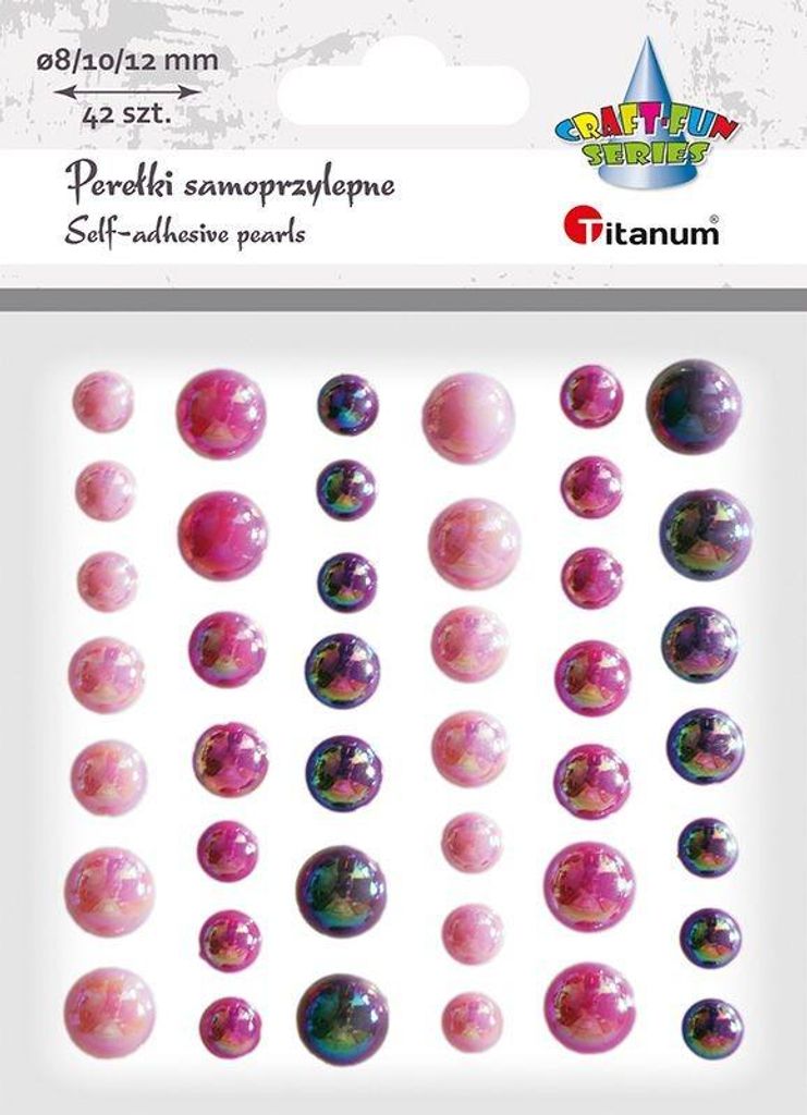 Selbstklebende Perlen rosa Ton 42 Stück Titanum Produktbild 