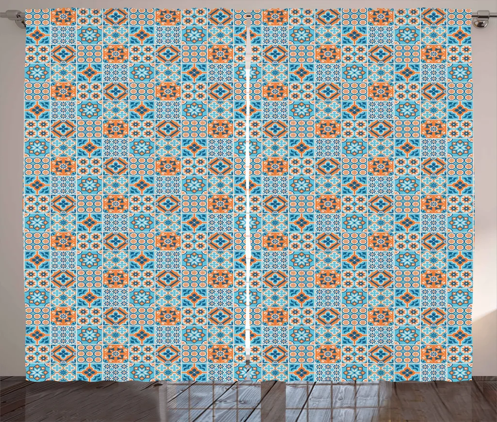 ABAKUHAUS Marocchino Tenda a Pannello Set di 2, Mosaico