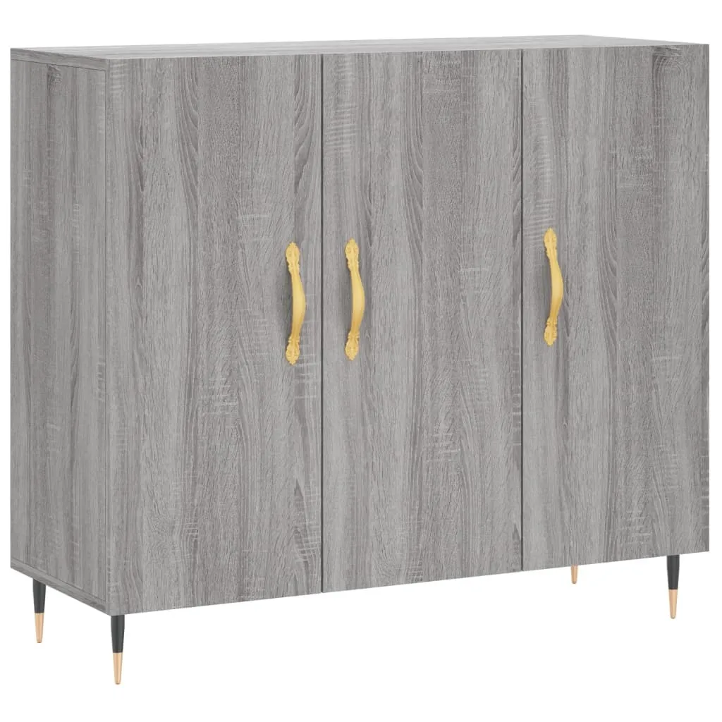 SYFAX Credenza Grigio Sonoma 90cm: Mobile Buffet Design per Casa