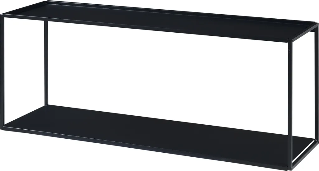 Étagère murale en acier noir Notodden 90cm avec structure résistante - 2