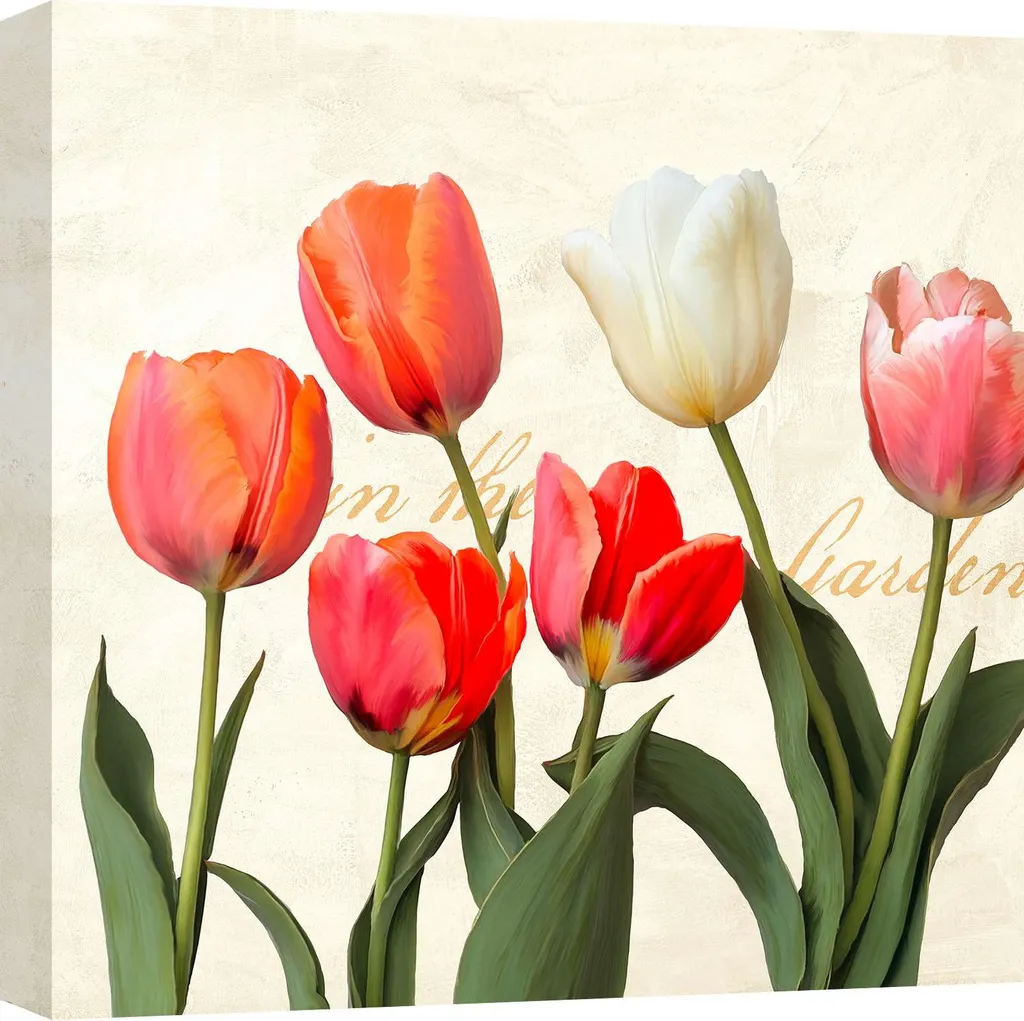Déco Murale Tulipes 40x40 - Habillez vos Murs avec l'Art de Teo Rizzardi